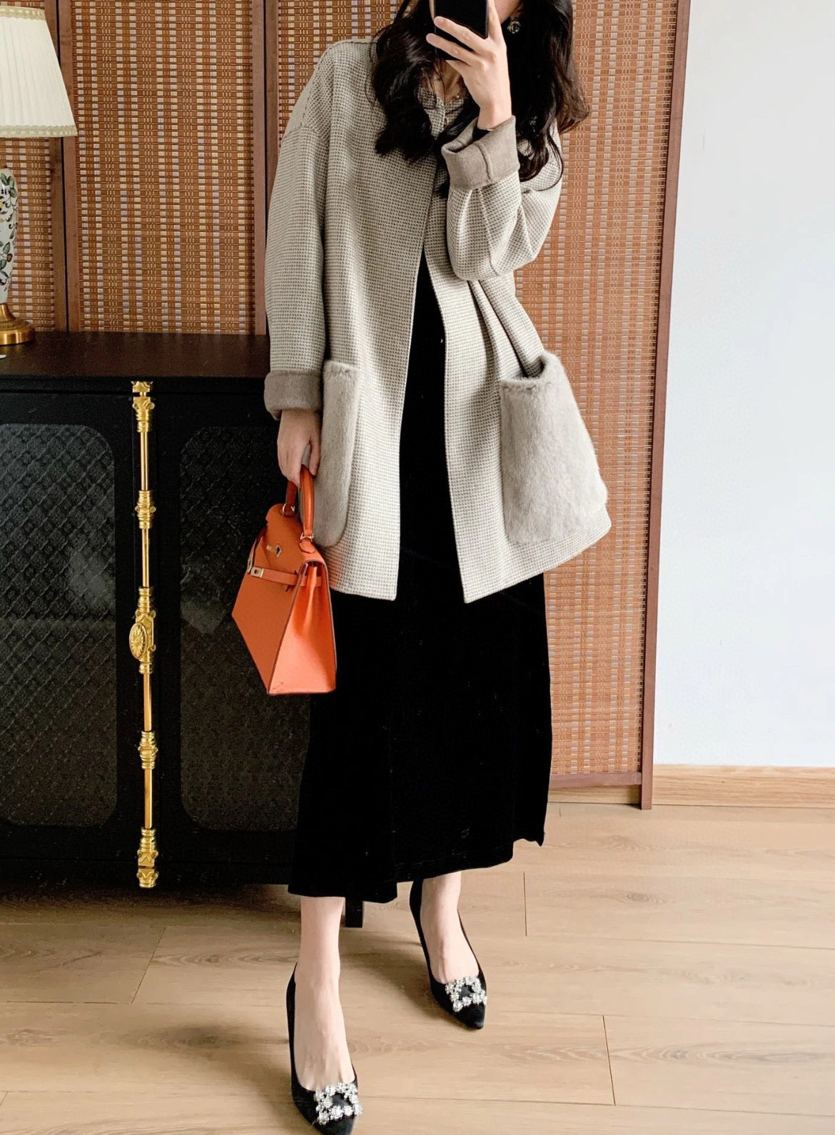 Hermès Kelly 25 Sellier in Orange Togo Leather with Gold Hardware