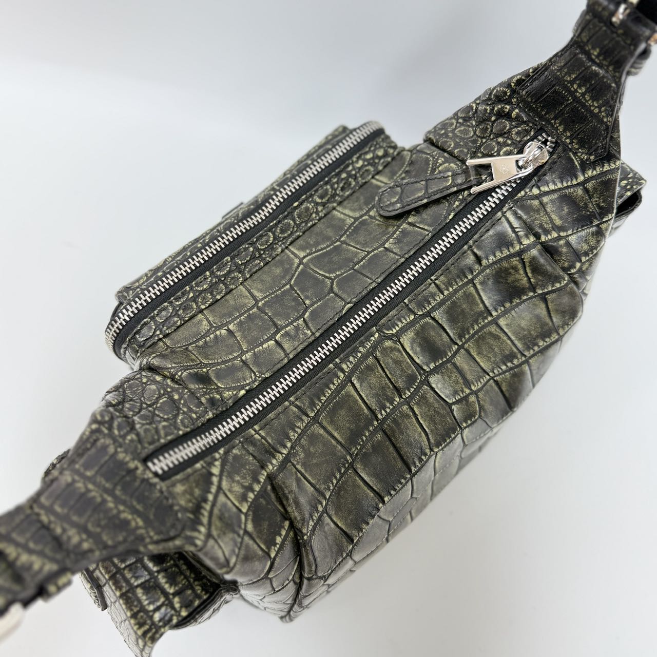 Original Design | High-End Handcrafted Custom Bag-motorcycle bag(Crocodile Leather)