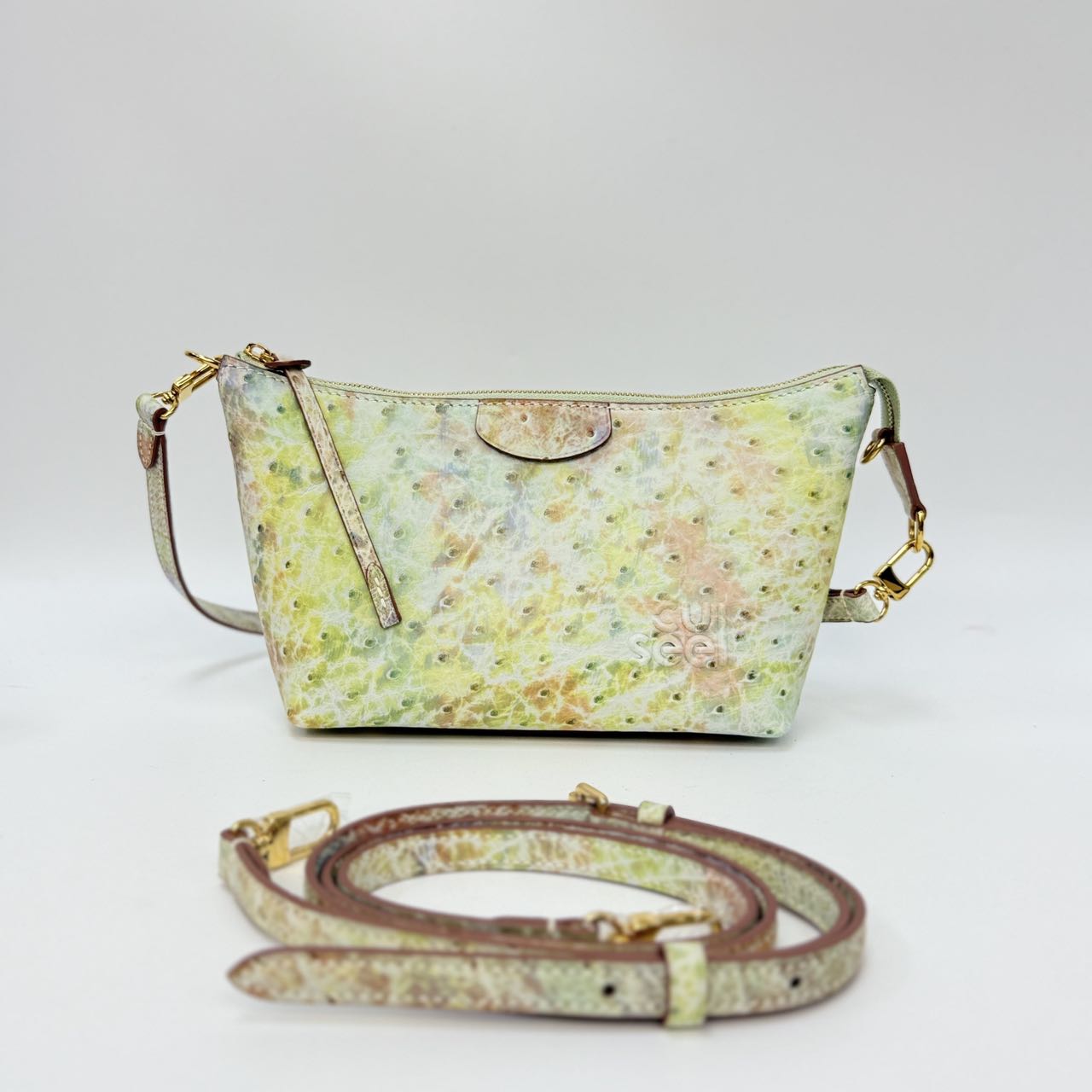 Original Design | High-End Handcrafted Custom Bag-Sail Boat (Colored Ostrich Leather)