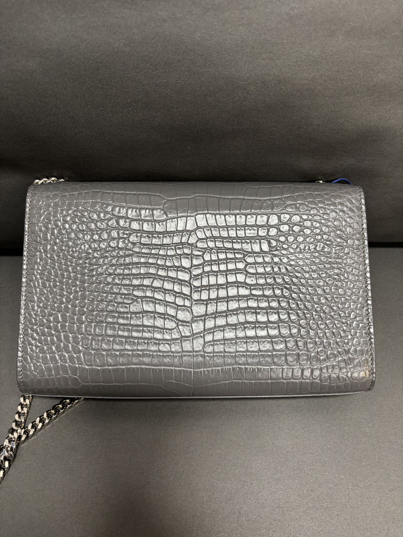 Saint Laurent Kate Bag in Silver-Gray