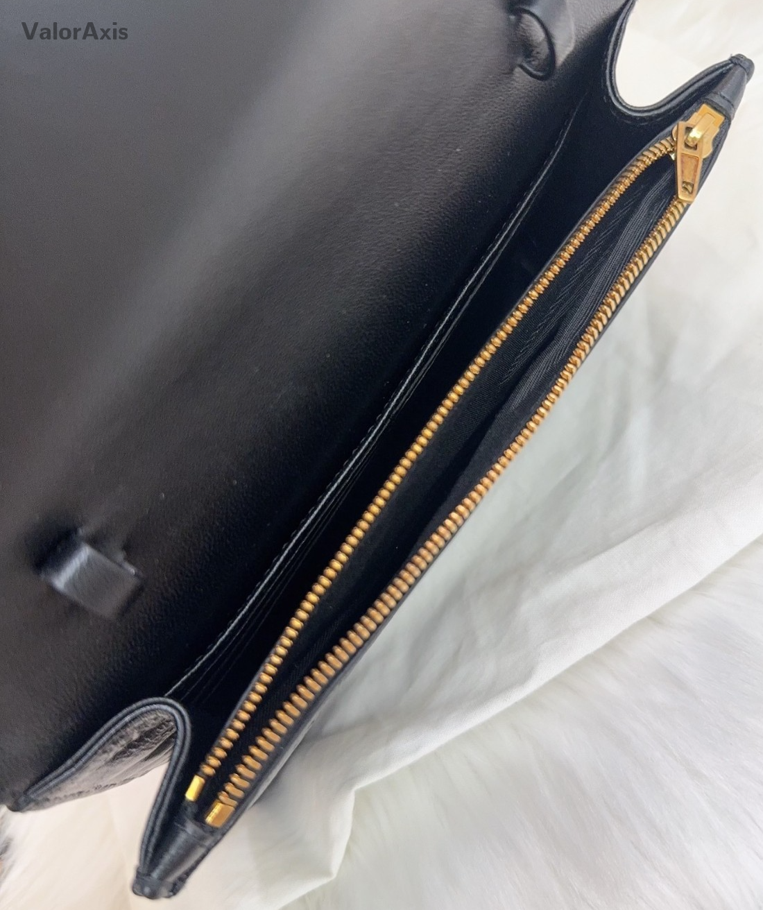 Balenciaga WOC Chain Shoulder Bag Black Gold Used Women Classic