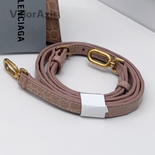 Balenciaga Calfskin PM Top Handle Bag Crossbody Pink Gold Women Classic Fashion