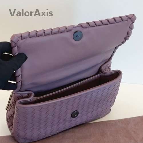 Bottega Veneta Olimpia MM Chain Shoulder Bag Crossbody Purple Women Classic
