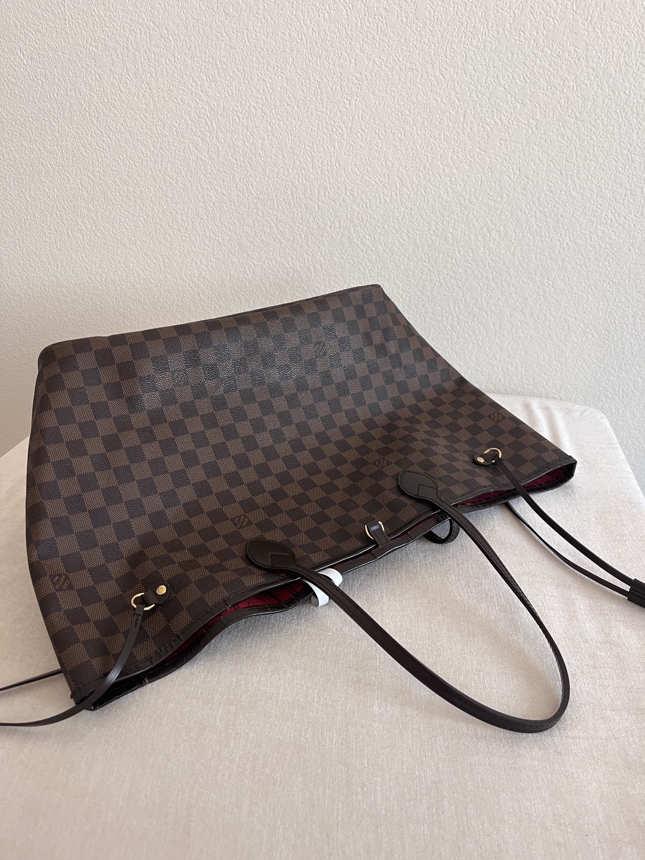 Louis Vuitton checkerboard pattern Neverfull Tote Bag