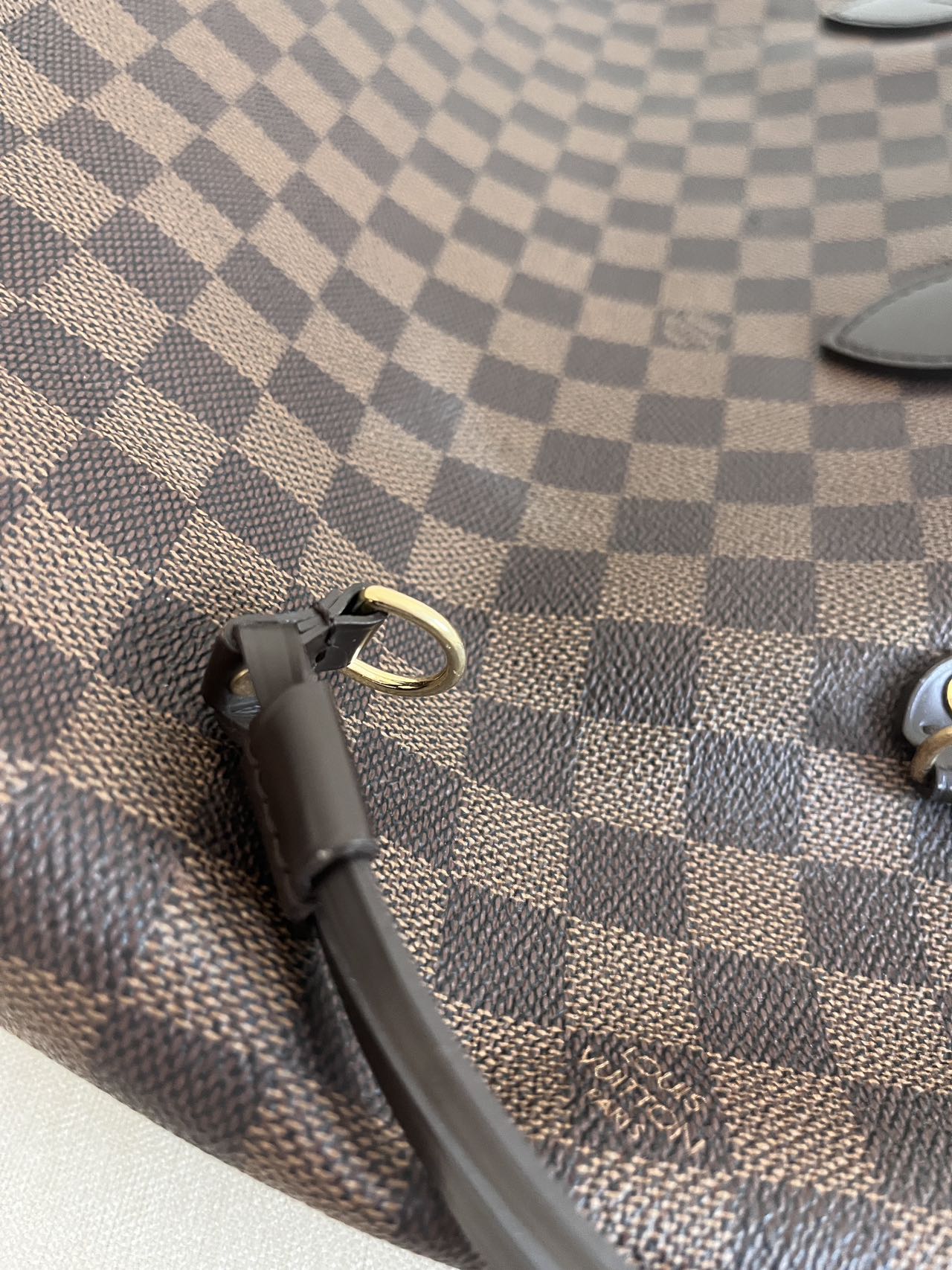 Louis Vuitton checkerboard pattern Neverfull Tote Bag