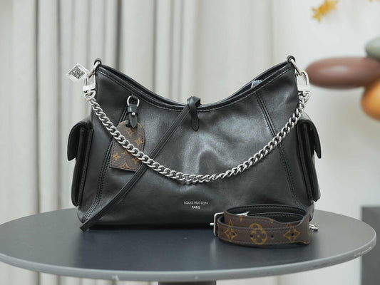Louis Vuitton CarryAll Cargo Vibe PM Shoulder Bag - Black, Pre-Owned
