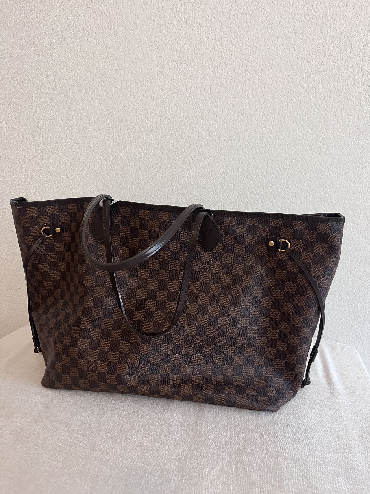 Louis Vuitton checkerboard pattern Neverfull Tote Bag