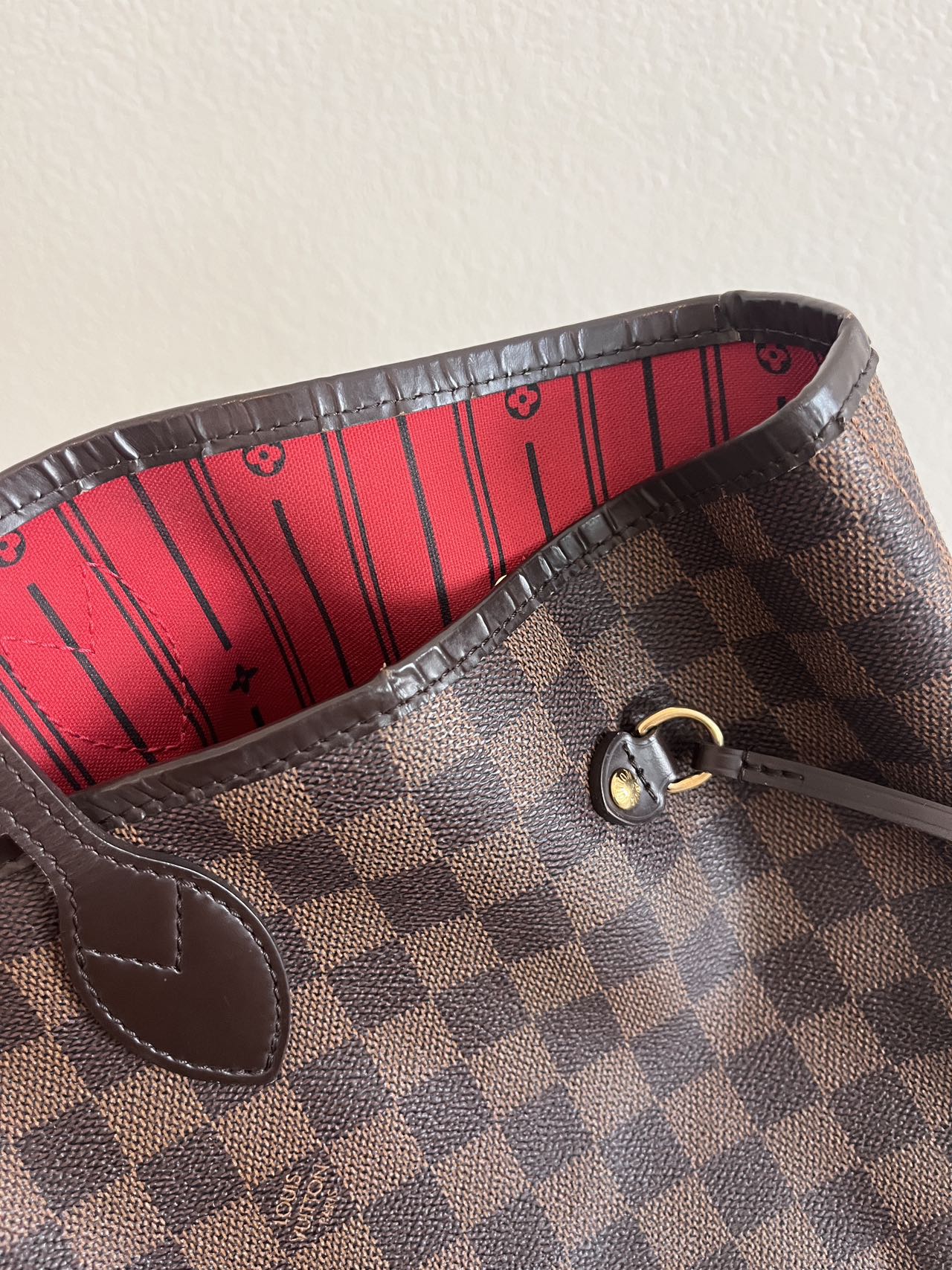 Louis Vuitton checkerboard pattern Neverfull Tote Bag