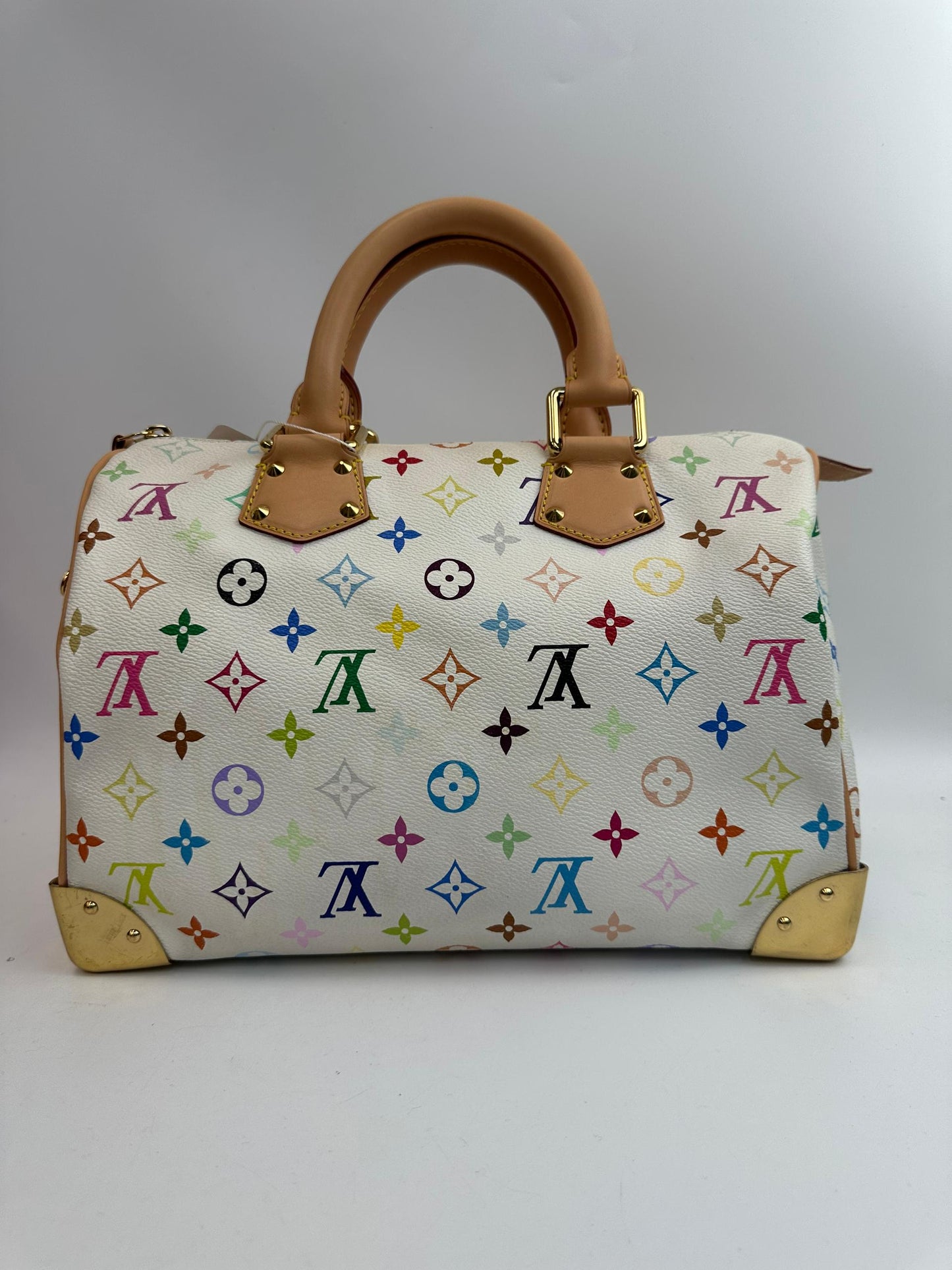 Louis Vuitton x Takashi Murakami Monogram Multicolor Speedy 30 White