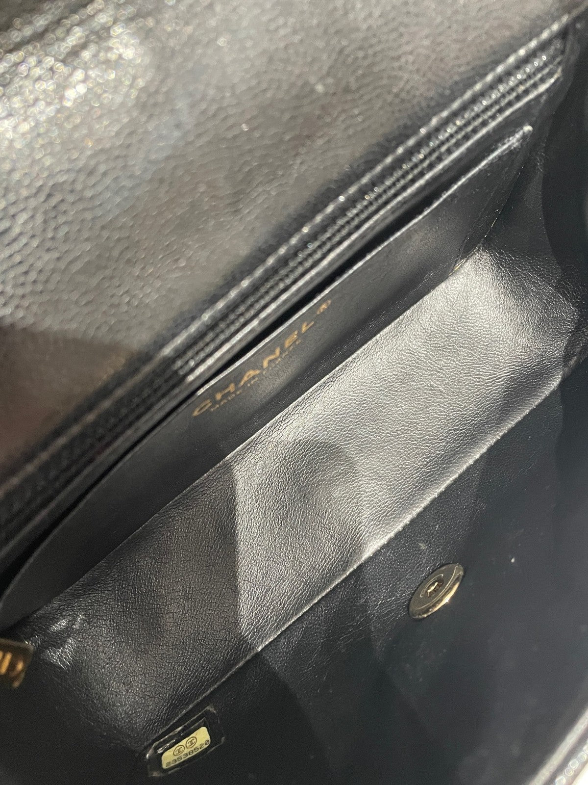 Chanel Classic Flap Mini Black Gold Calfskin Chain Shoulder Bag
