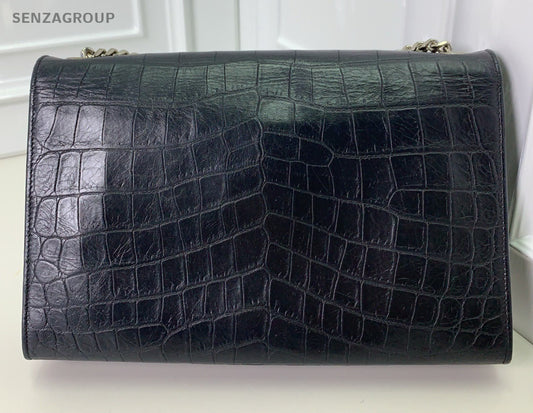 Saint Laurent Kate Fringe Clutch Bag Black Silver Used Women Classic