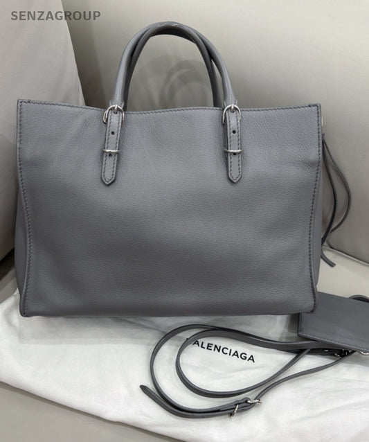 Balenciaga City Tote Top Handle Shoulder Crossbody Bag Gray Almost Brand New