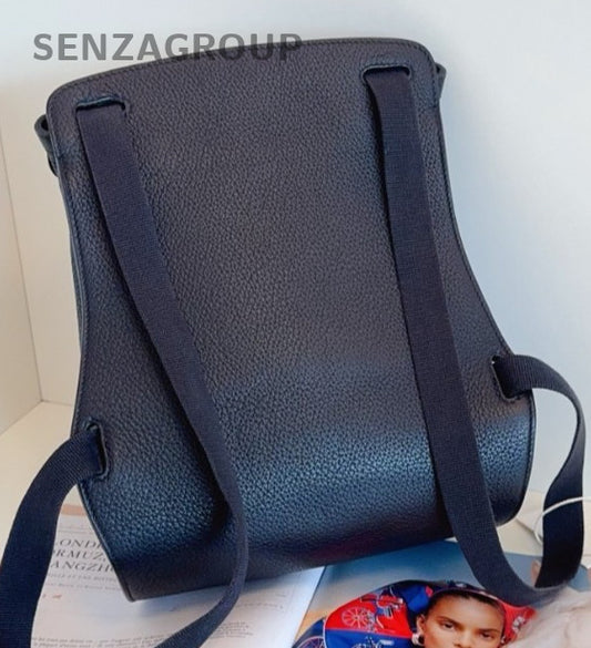 Hermes Sherpa Calfskin Backpack Black Unisex Adults Classic Vintage