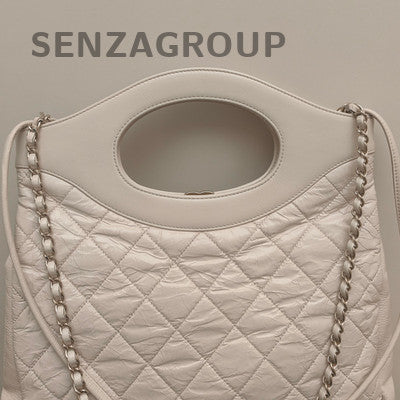 Chanel 31 Bag Vertical White Gold Small Chain Shoulder Crossbody Bag Classic