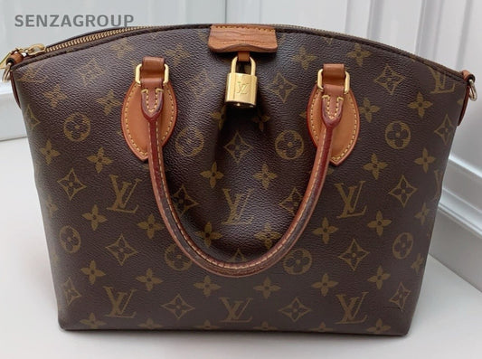 Louis Vuitton Monogram Top Handle Shoulder Crossbody Bag Brown Women