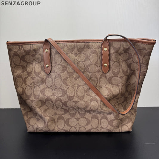 Coach City33 Brown Tote Handbag Shoulder Bag Classic Women's