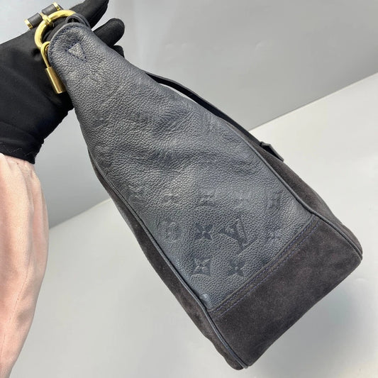 Louis Vuitton Sally Monogram Empreinte Suede tote Top Handle Black Gold - Pre-Owned