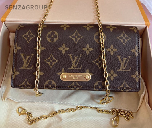 Louis Vuitton Lily Woc Monogram Chain Shoulder bag Brown Chip Version Brand NEW