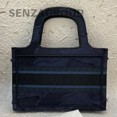 Dior Blue Denim Book Tote Mini Handbag - Classic Women's Tote