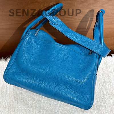Hermès Lindy 26 Blue Silver Handbag - Classic Women's Fashion