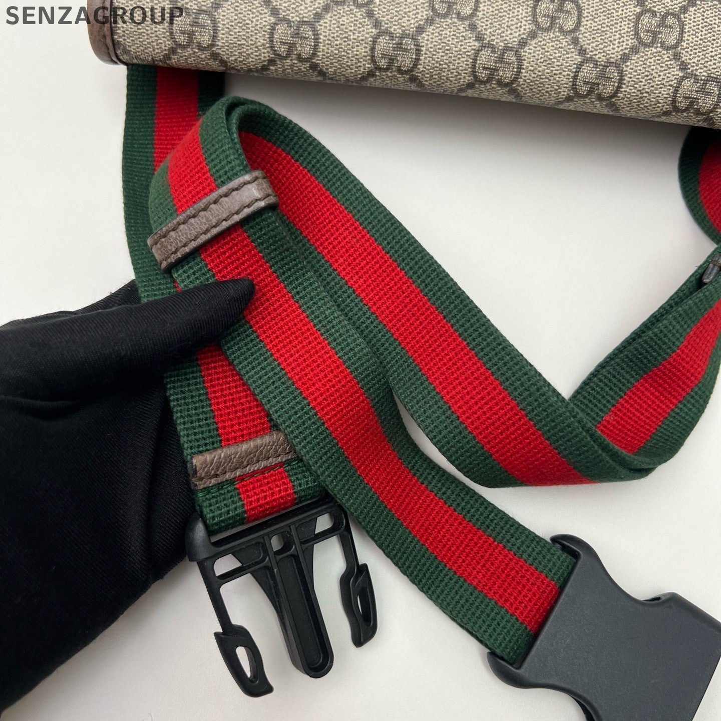 Gucci Ophidia Canvas Shoulder Crossbody Brown Gold Unisex Adults Classic