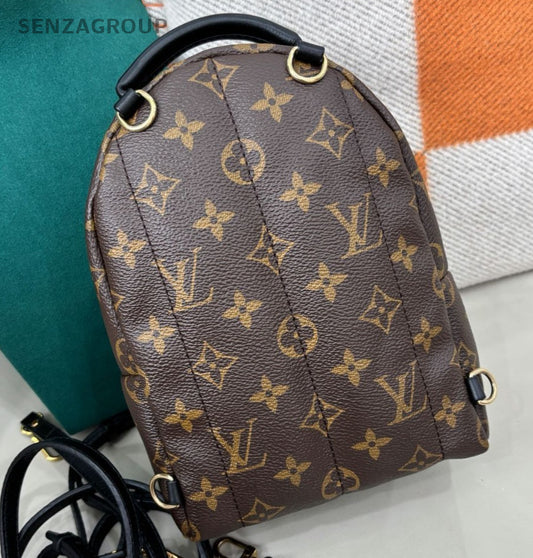 Louis Vuitton Monogram Mini Backpack Brown Gold Women Classic
