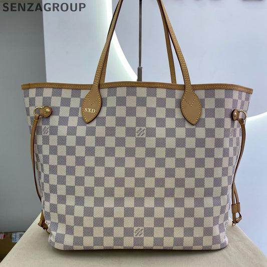 Louis Vuitton Damier Ebene Neverfull MM Tote Shoulder Bag for Women