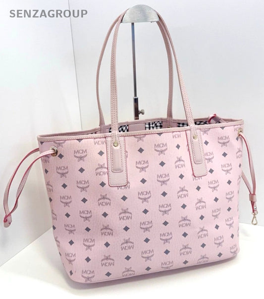 MCM Liz Visetos Tote Monogram Shoulder bag Light pink Classic Women