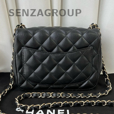Chanel Classic Flap Black Gold Quilted Chain Shoulder Bag