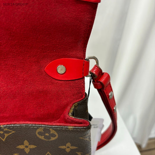Louis Vuitton RED Epi Leather Monogram Saint-Michel Shoulder Crossbody bag