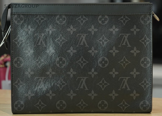 Louis Vuitton Black Monogram Clutch Handbag