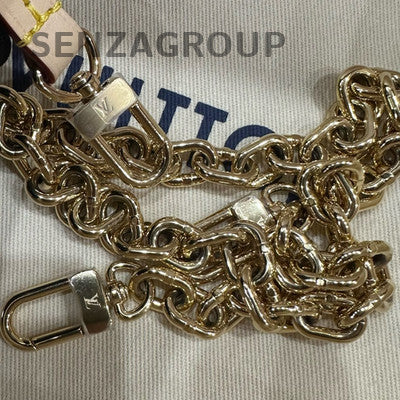 Louis Vuitton Monogram Pochette Accessoires Chain Shoulder Bag Brown