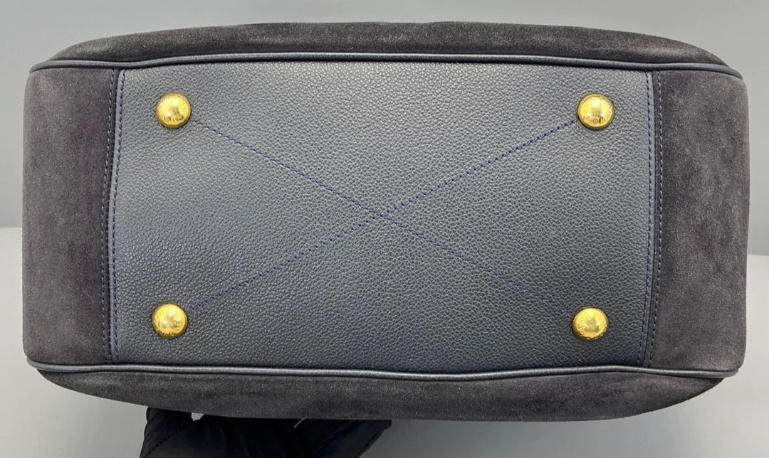 Louis Vuitton Sally Monogram Empreinte Suede tote Top Handle Black Gold