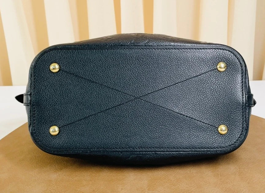 Louis Vuitton Monogram Empreinte Top Handle 2way Shoulder Handbag Black Women