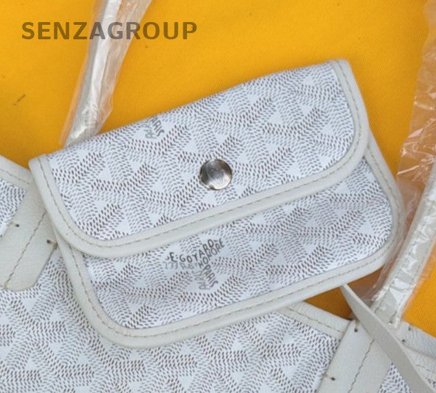 Goyard Tote Mini Top Handle Bag Shoulder Bag White Silver Women Classic