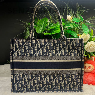 Dior Oblique Medium Tote Bag Black - Classic Fashion Women's Handbag