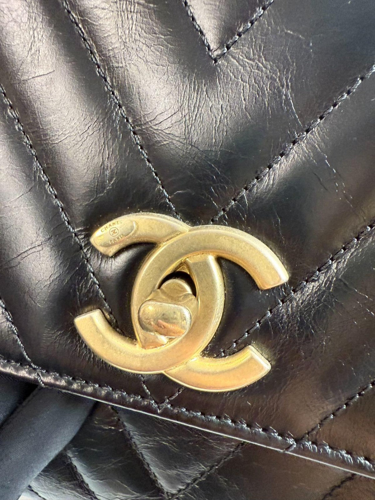 SJ0001CHANEL Leather Shoulder Bags Coco Handle Black Caviar Top Handle Bag