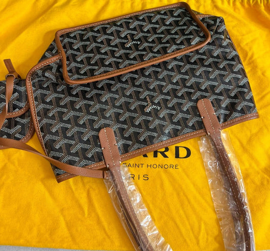 Goyard Monogram Tote Brown Classic Shoulder bag Women Almost Brand NEW