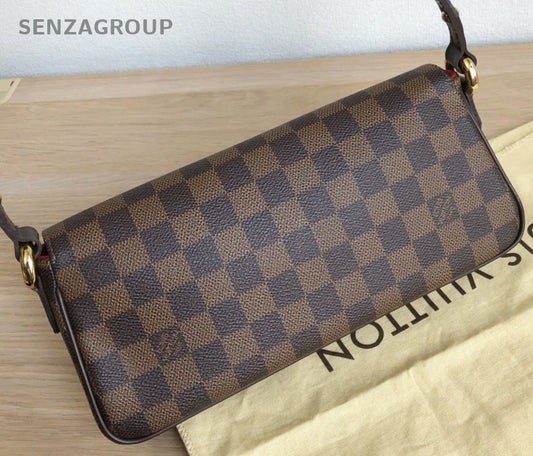 Louis Vuitton Brown Damier Ebene 2Way Handbag Shoulder Bag Women Classic Vintage