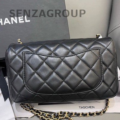 Chanel Black Caviar Gold Ball Mini Flap Bag Quilted Crossbody