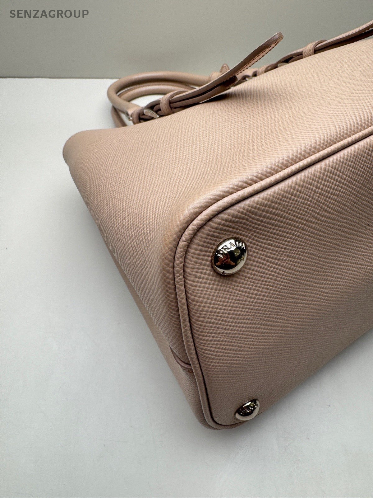 PRADA SAFFIANO PM Top Handle Handbag Nude pink Women Classic