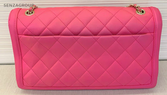Chanel 22 Chain Shoulder Bag Crossbody Pink Gold Used Women Classic Designer