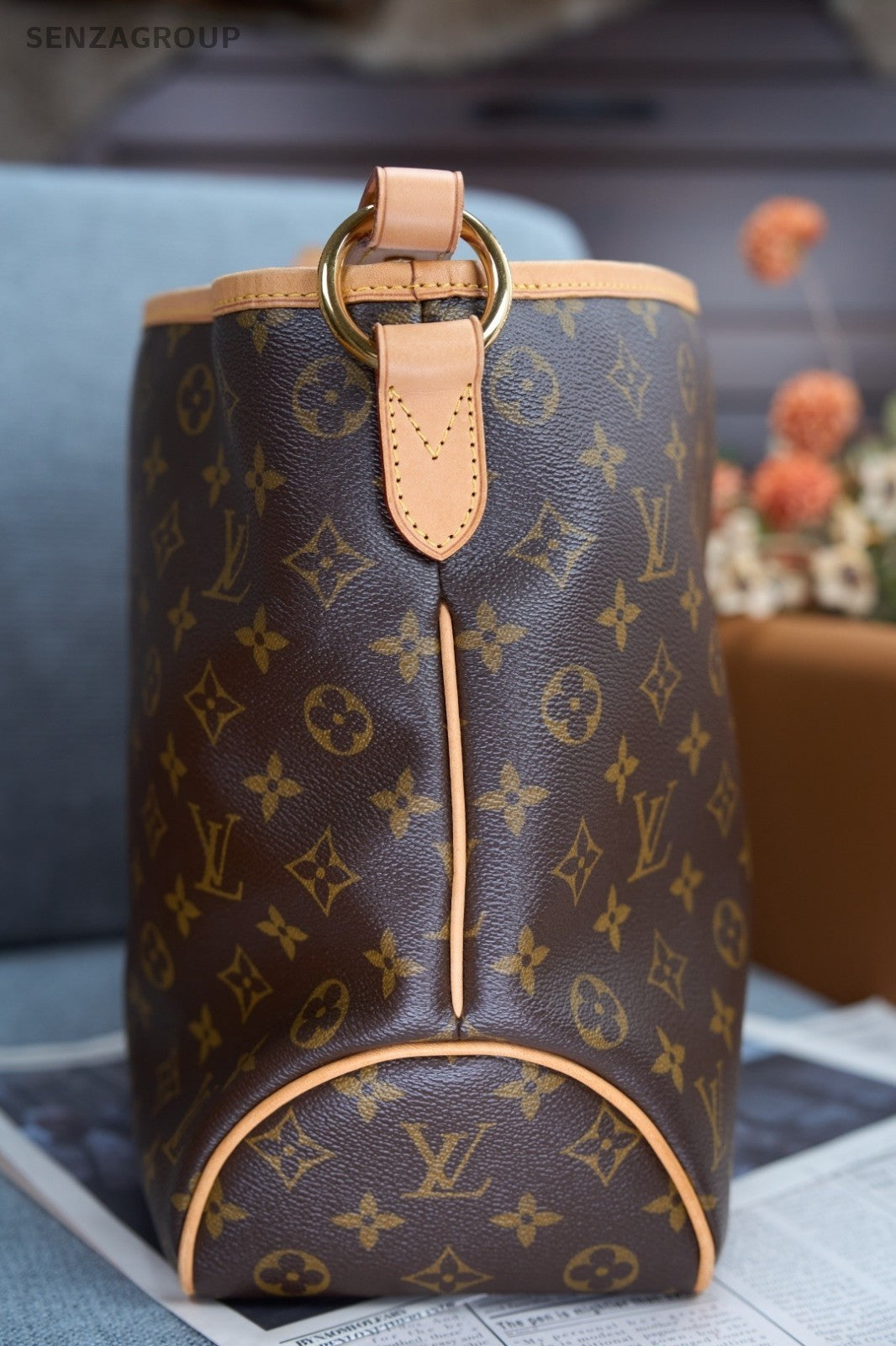 Louis Vuitton Delightful PM Monogram Leather Shoulder Bag Brown Women