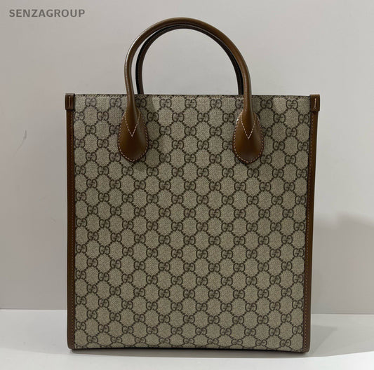 Gucci Ophidia Tote Top Handle Bag Crossbody Brown Gold Women Classic