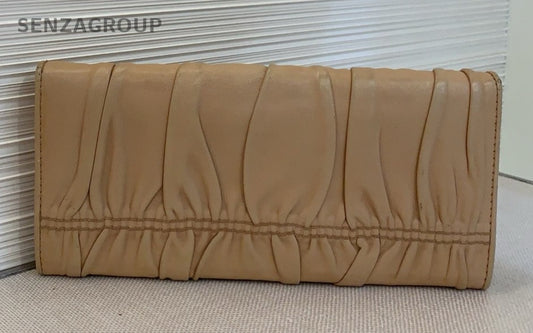 Prada Clutch Wallet Milk Tea Women