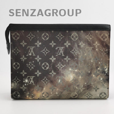 Louis Vuitton Pochette Voyage MM Monogram Leather Unisex Clutch Bag