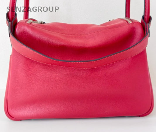 Hermes Lindy30 Shoulder Bag Red Used Women Classic Designer