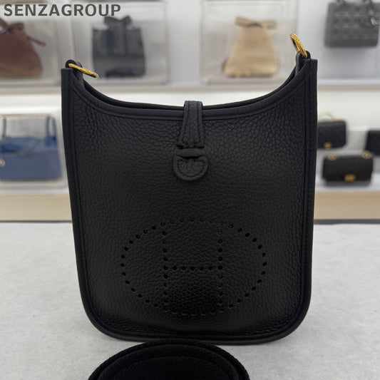 Hermès Evelyne 16 Mini Black Gold Shoulder Crossbody Bag Classic Women