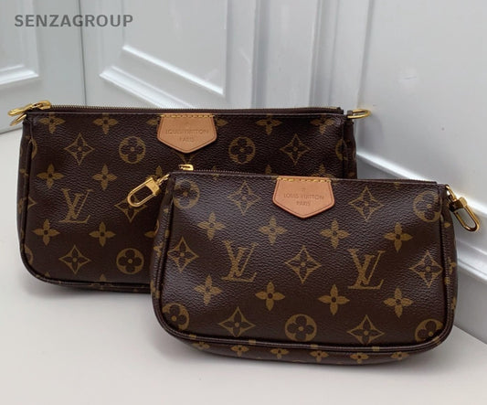 Louis Vuitton Monogram Chain Shoulder Bag Crossbody Brown Gold Women Classic