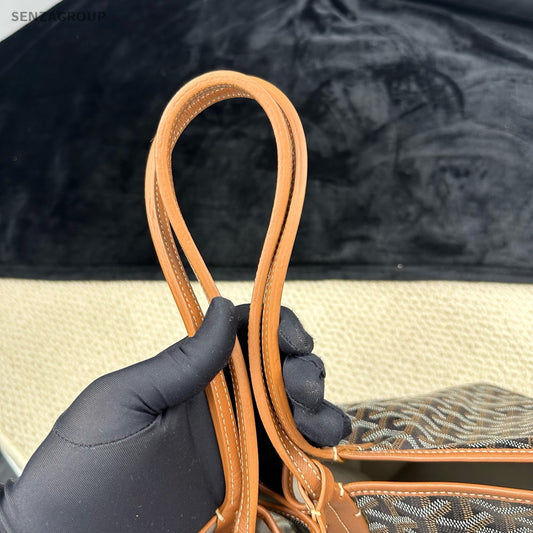 Goyard GM Canvas Monogram Tote Shoulder Bag With Pouch Women Black.